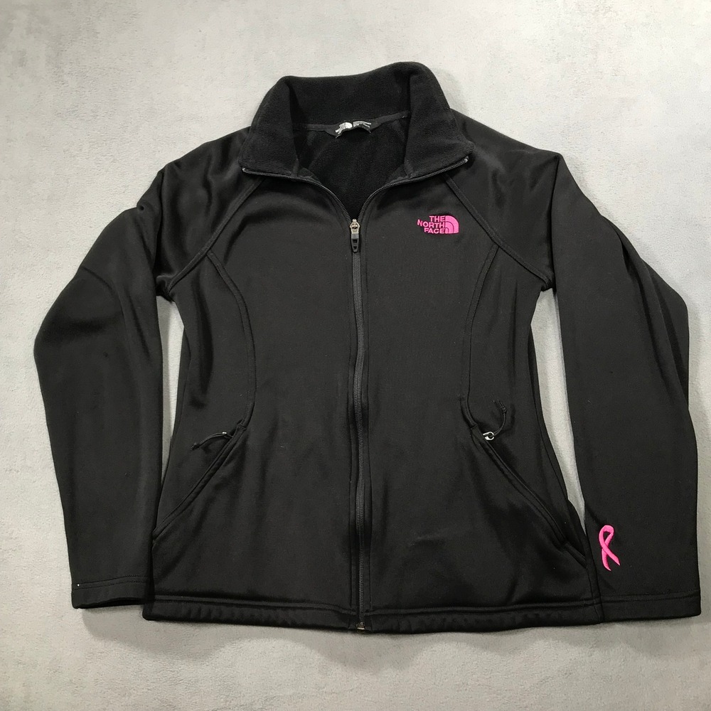 The North Face Jacket Womens M Black Excellent Breast Cancer Awareness Ribbon